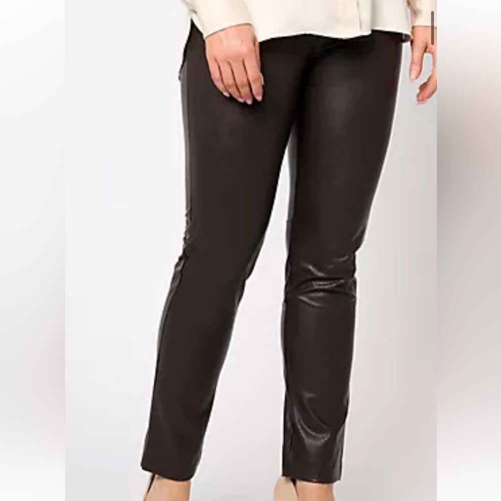 Susan graver faux leather skinny jeans nwot size 12